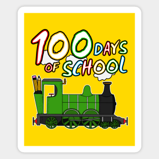 100 Days Of School Steam Train Kindergarten 2022 Magnet